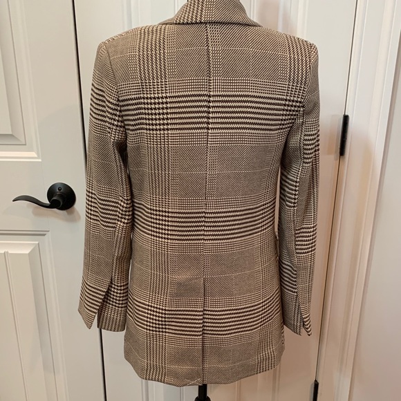 New H&M Women's Checkered Double-Breasted Blazer NWOT - Picture 5 of 8